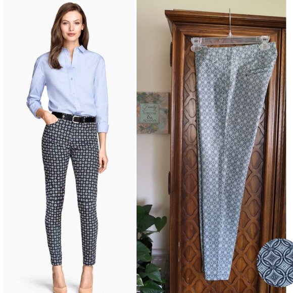 Bebop Printed Skinny Ankle Crop Pants NWOT! - Size 3/4 - Picture 9 of 16